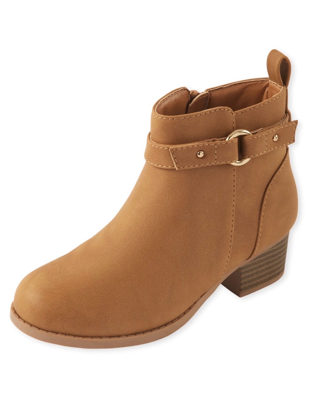 The Children’s Place Kids Ankle Boots Buckle Strap Tan Size 6